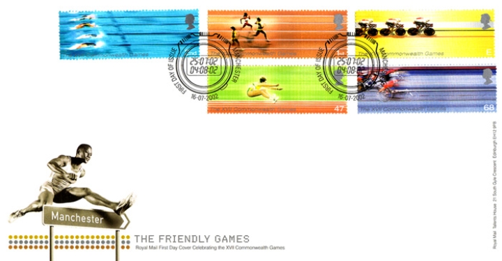 2002 GB - FDC - Commonwealth (Friendly) Games (Addressed)